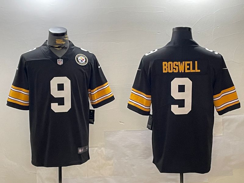 Men Pittsburgh Steelers #9 Boswell Black 2024 Nike Limited NFL Jersey style 2->pittsburgh steelers->NFL Jersey